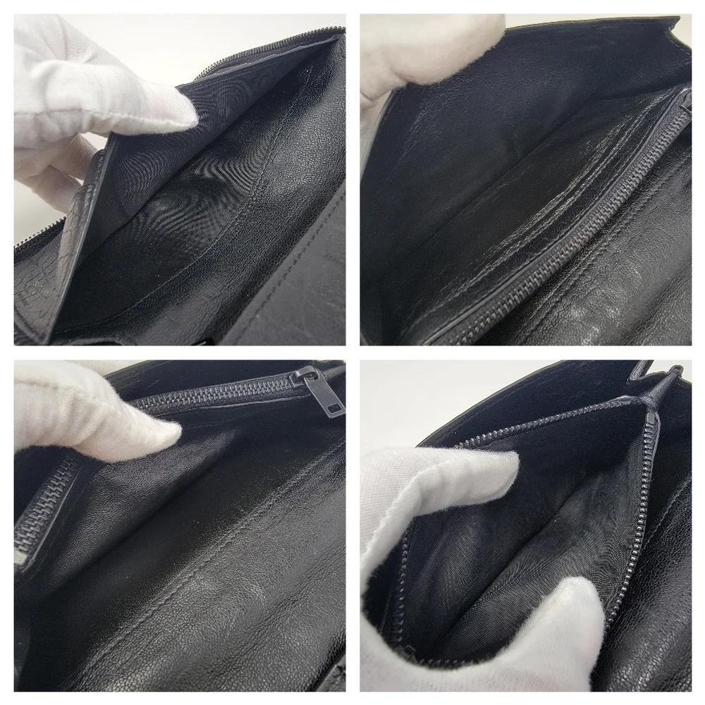 Saint Laurent YSL Organizer Croc Embossed Zippy Long Wallet - Picture 9 of 10